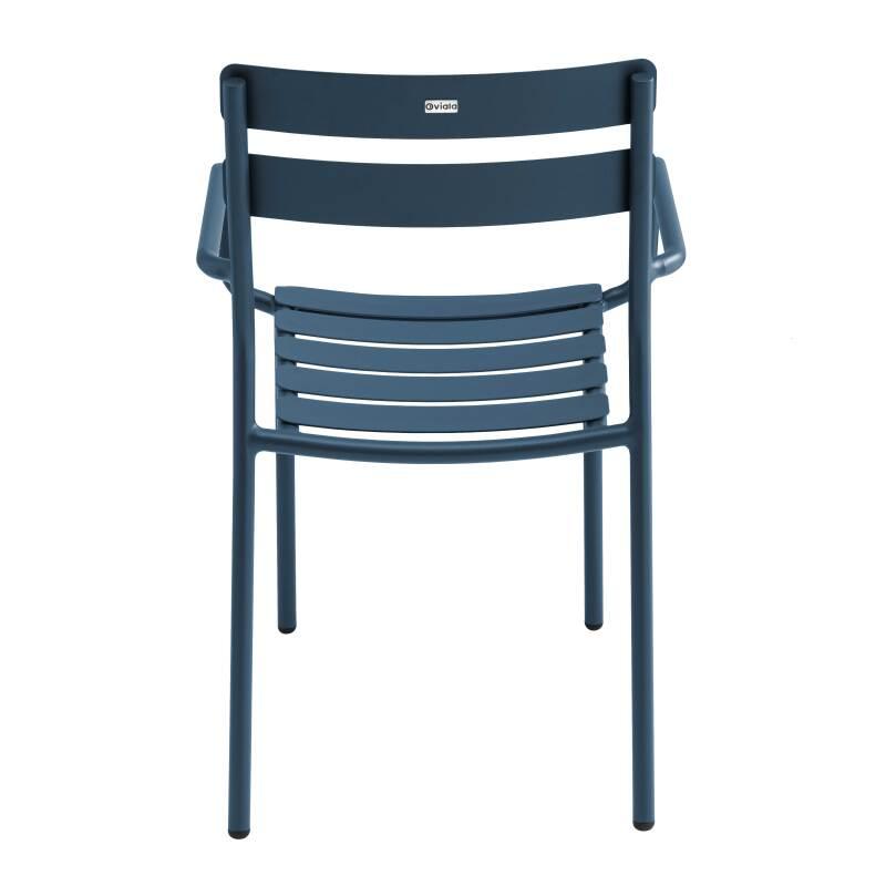 Chaise de terrasse avec accoudoirs en aluminium (4/7)
