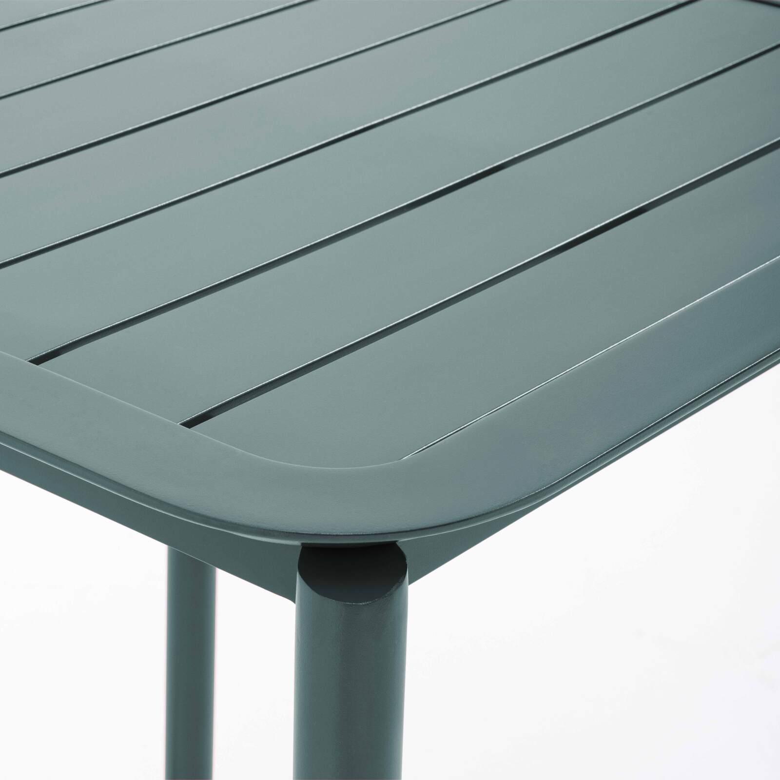 Table de terrasse carrée empilable 70 x 70 cm en aluminium