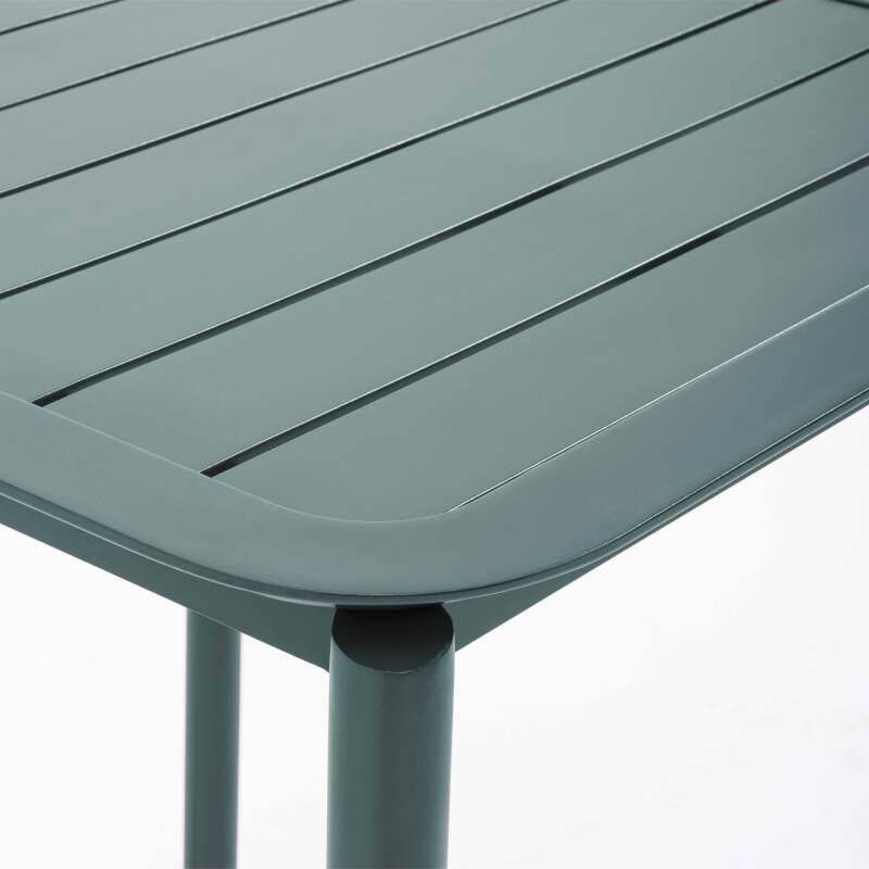 Table de terrasse carrée empilable 70 x 70 cm en aluminium (5/7)