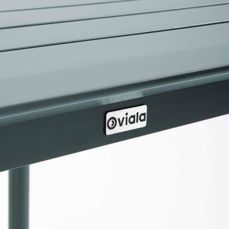 Table de terrasse carrée empilable 70 x 70 cm en aluminium (6/7)