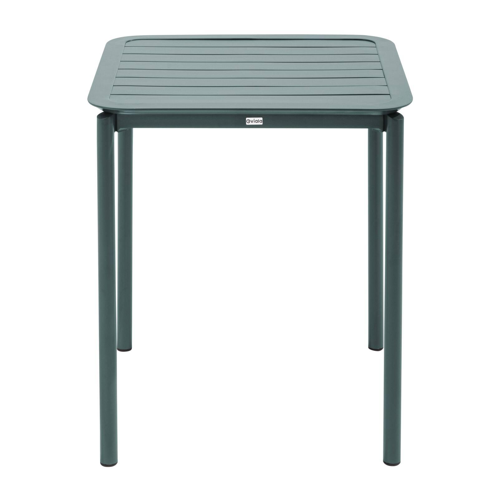 Table de terrasse carrée empilable 70 x 70 cm en aluminium