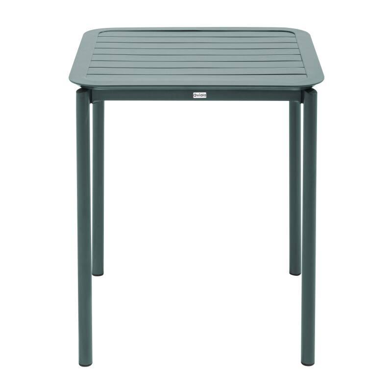 Table de terrasse carrée empilable 70 x 70 cm en aluminium (4/7)