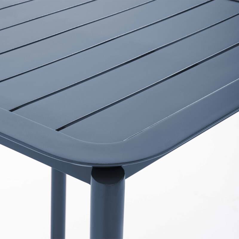 Table de terrasse carrée empilable 70 x 70 cm en aluminium (5/7)