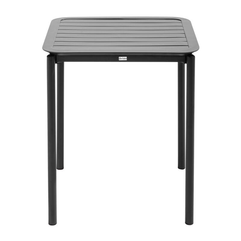 Table de terrasse carrée empilable 70 x 70 cm en aluminium