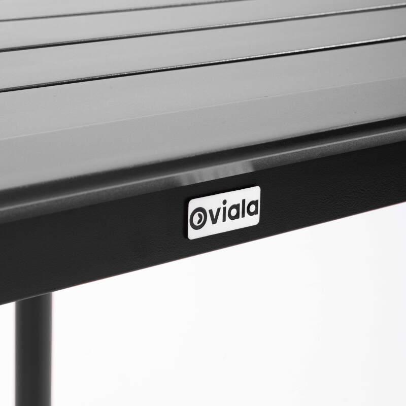 Table de terrasse carrée empilable 70 x 70 cm en aluminium