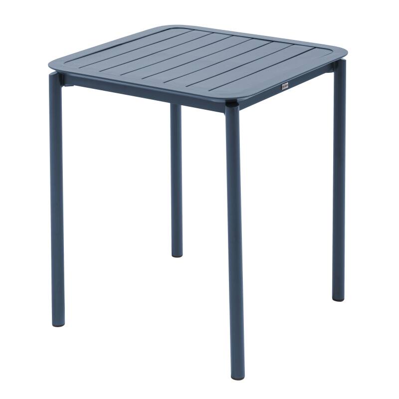 Table de terrasse carrée empilable 70 x 70 cm en aluminium