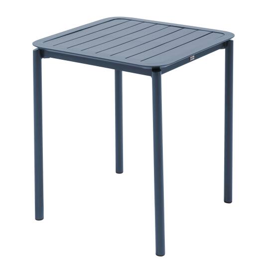 Table de terrasse carrée empilable 70 x 70 cm en aluminium