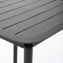 Table de terrasse carrée empilable 70 x 70 cm en aluminium