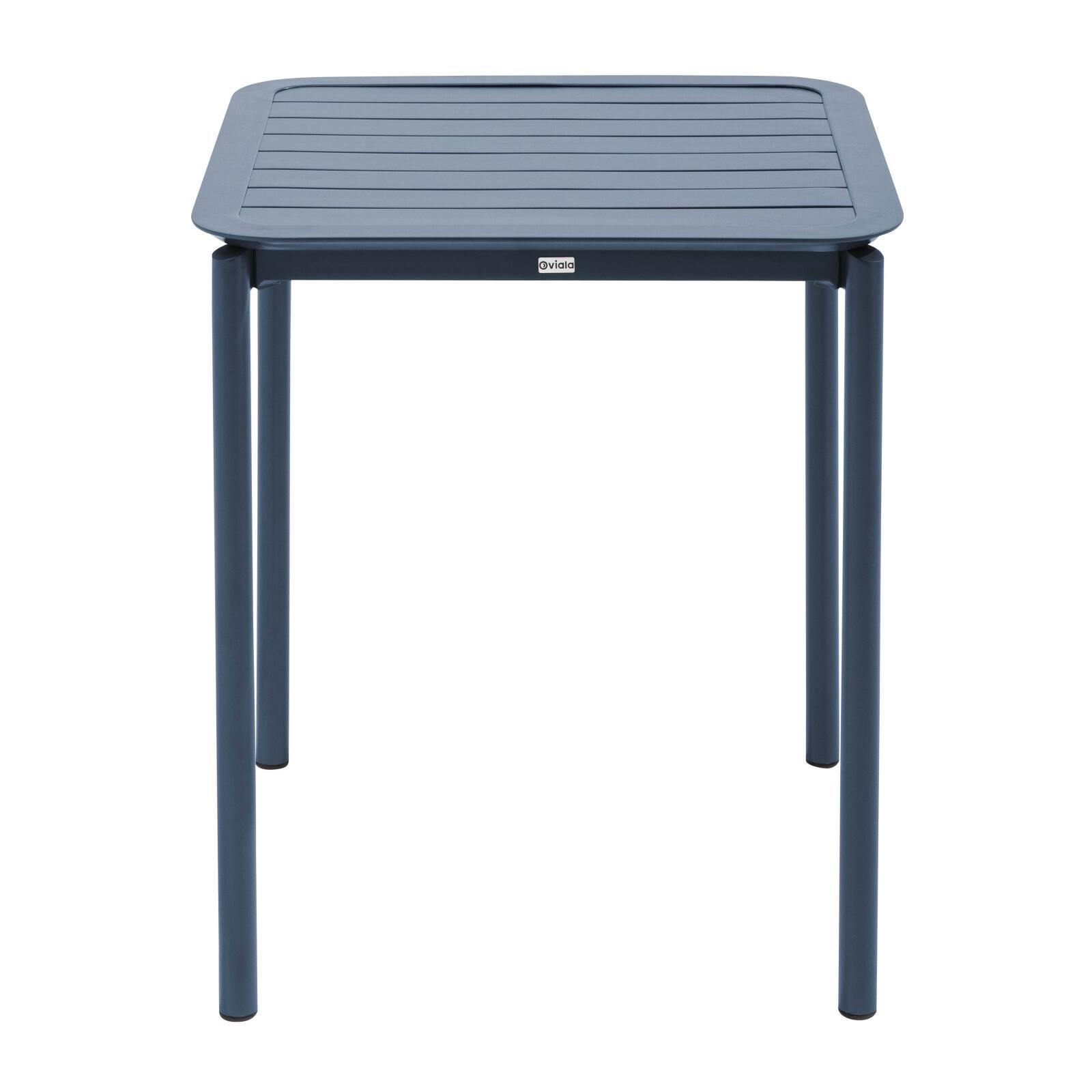 Table de terrasse carrée empilable 70 x 70 cm en aluminium