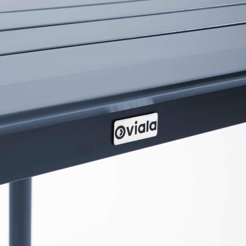 Table de terrasse carrée empilable 70 x 70 cm en aluminium (6/7)