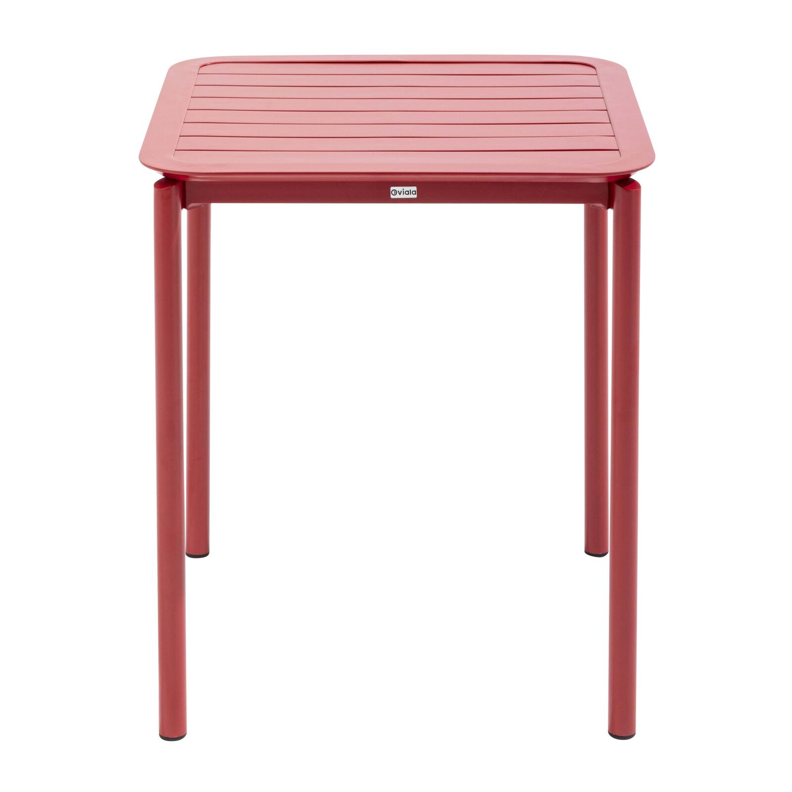 Table de terrasse carrée empilable 70 x 70 cm en aluminium