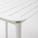 Table de terrasse carrée empilable 70 x 70 cm en aluminium