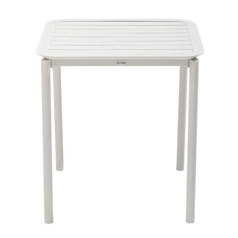 Table de terrasse carrée empilable 70 x 70 cm en aluminium (4/7)