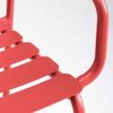 Chaise de terrasse avec accoudoirs en aluminium