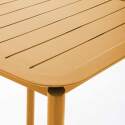 Table de terrasse carrée empilable 70 x 70 cm en aluminium