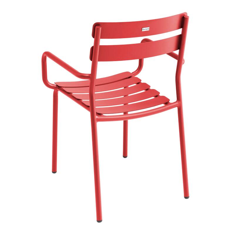 Table de terrasse carrée 70 x 70 cm et 2 chaises avec accoudoirs en aluminium (6/7)