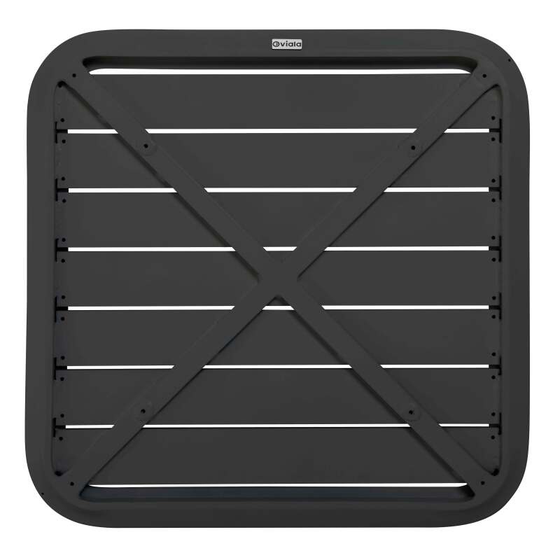 Plateau de table de terrasse carré 70 x 70 cm en aluminium