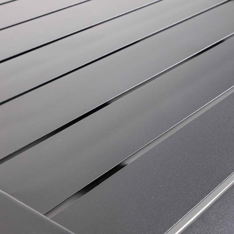 Plateau de table de terrasse carré 70 x 70 cm en aluminium