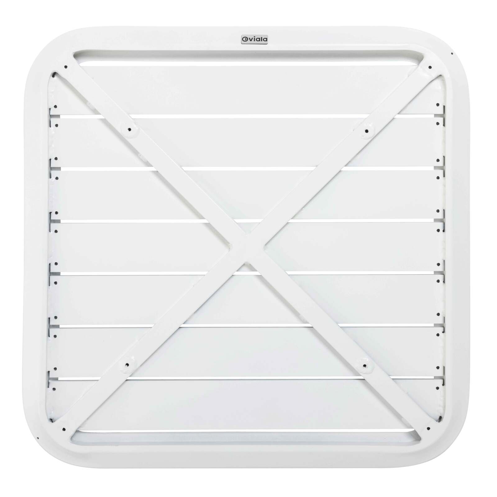 Plateau de table de terrasse carré 60 x 60 cm en aluminium