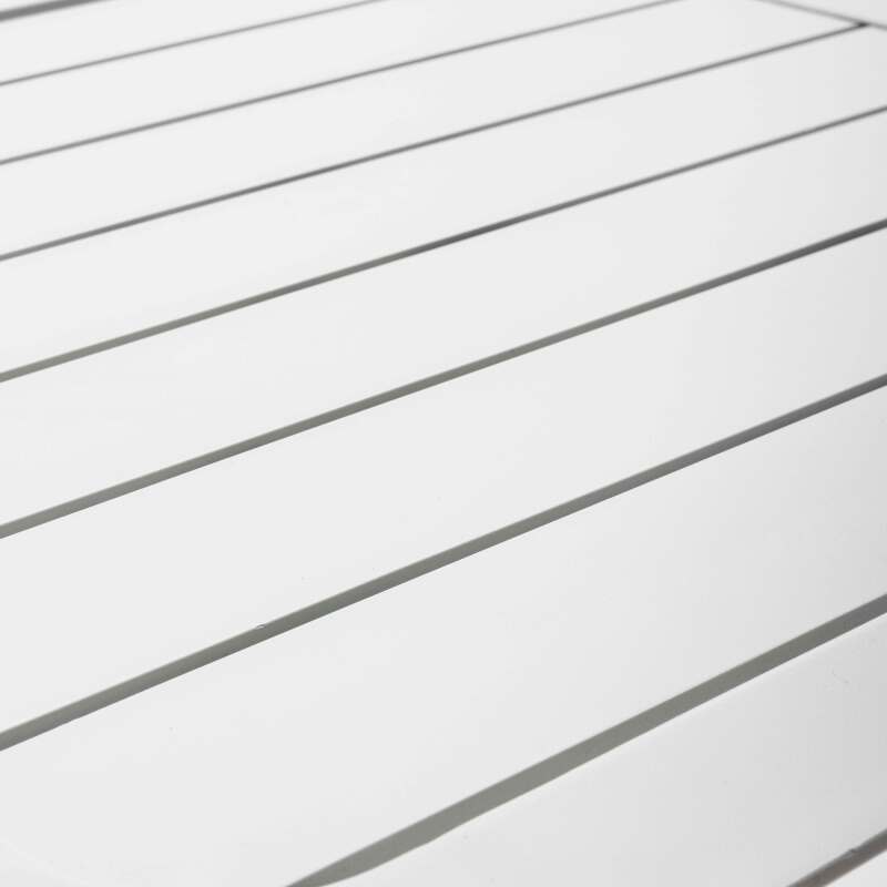 Plateau de table de terrasse carré 60 x 60 cm en aluminium (3/6)