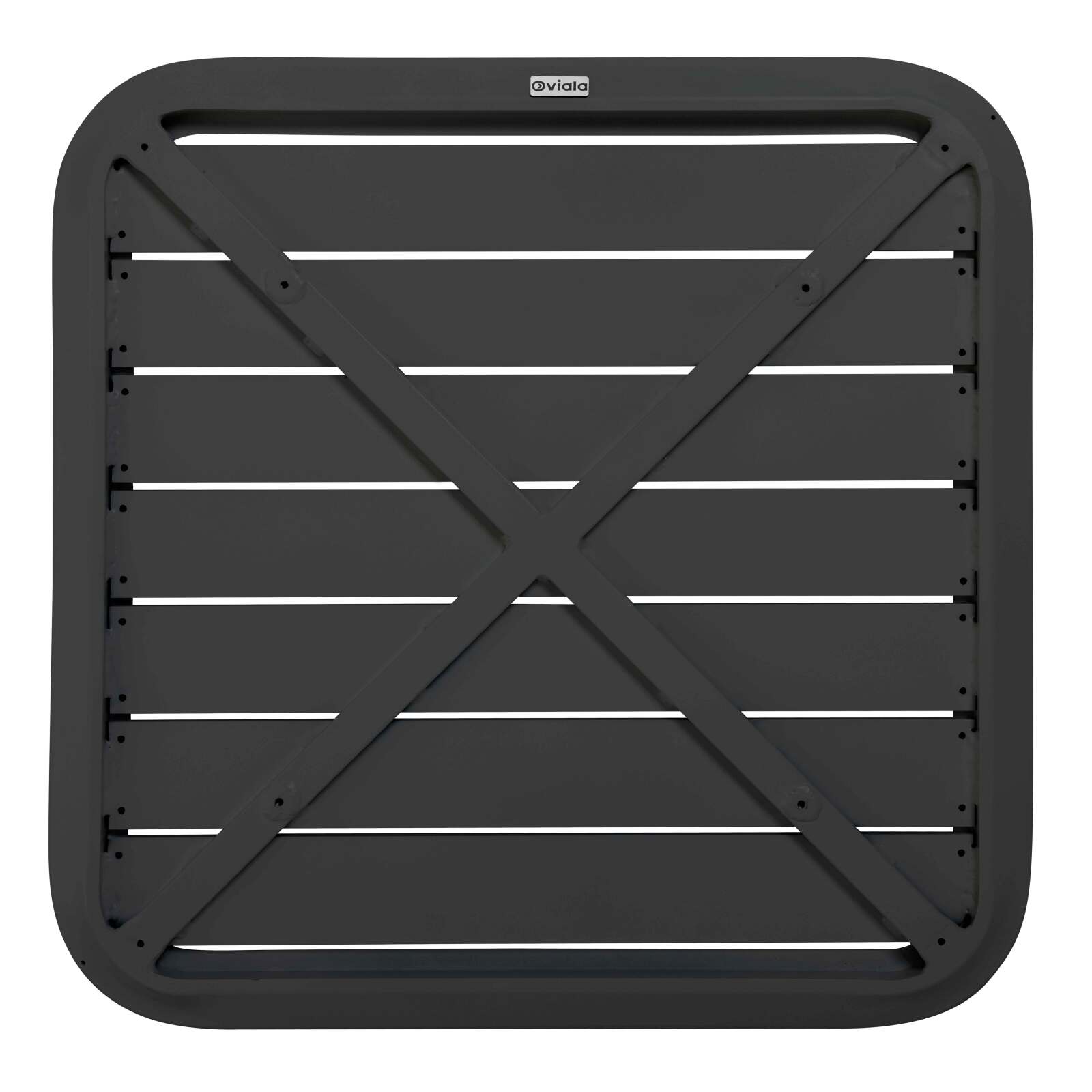 Plateau de table de terrasse carré 60 x 60 cm en aluminium