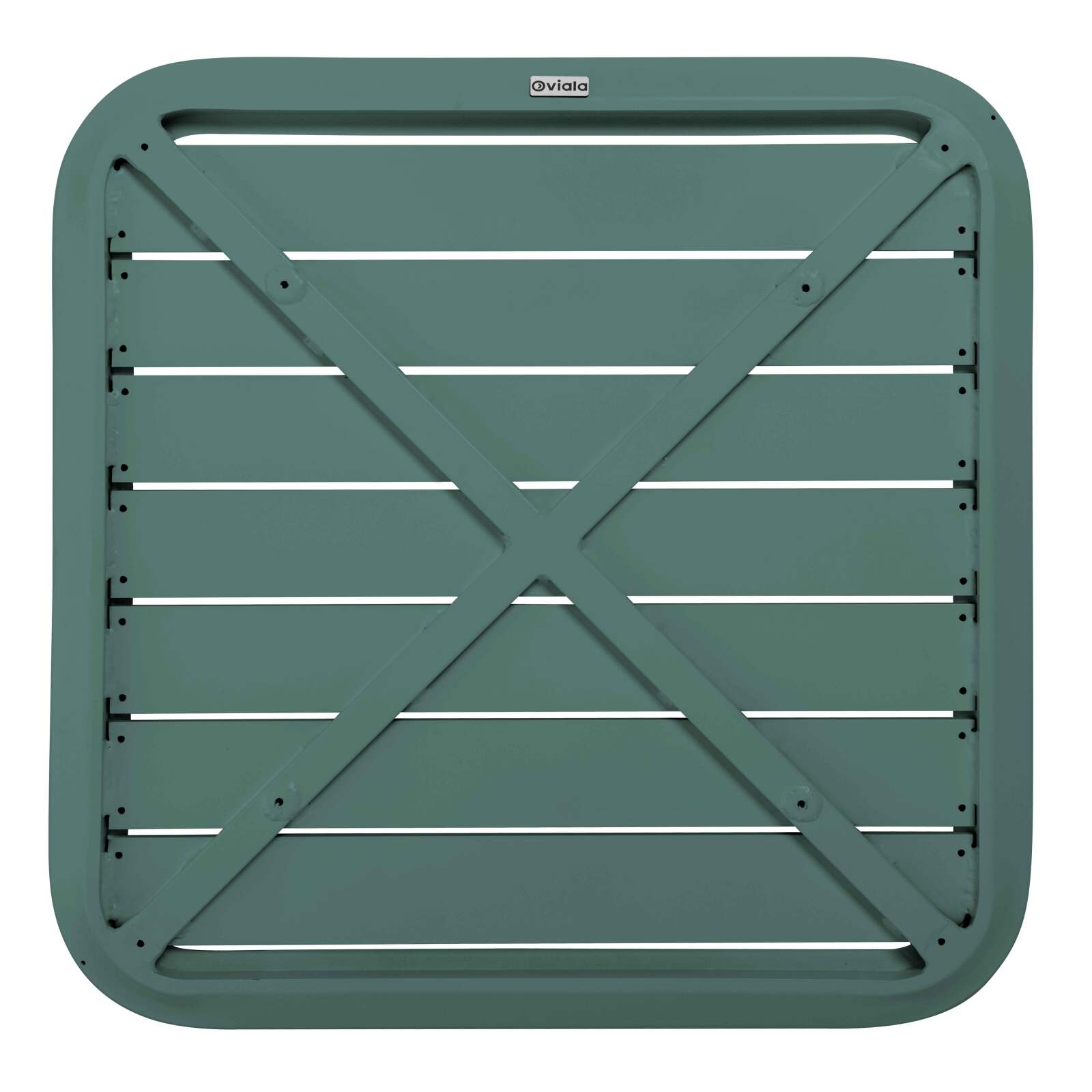 Plateau de table de terrasse carré 60 x 60 cm en aluminium