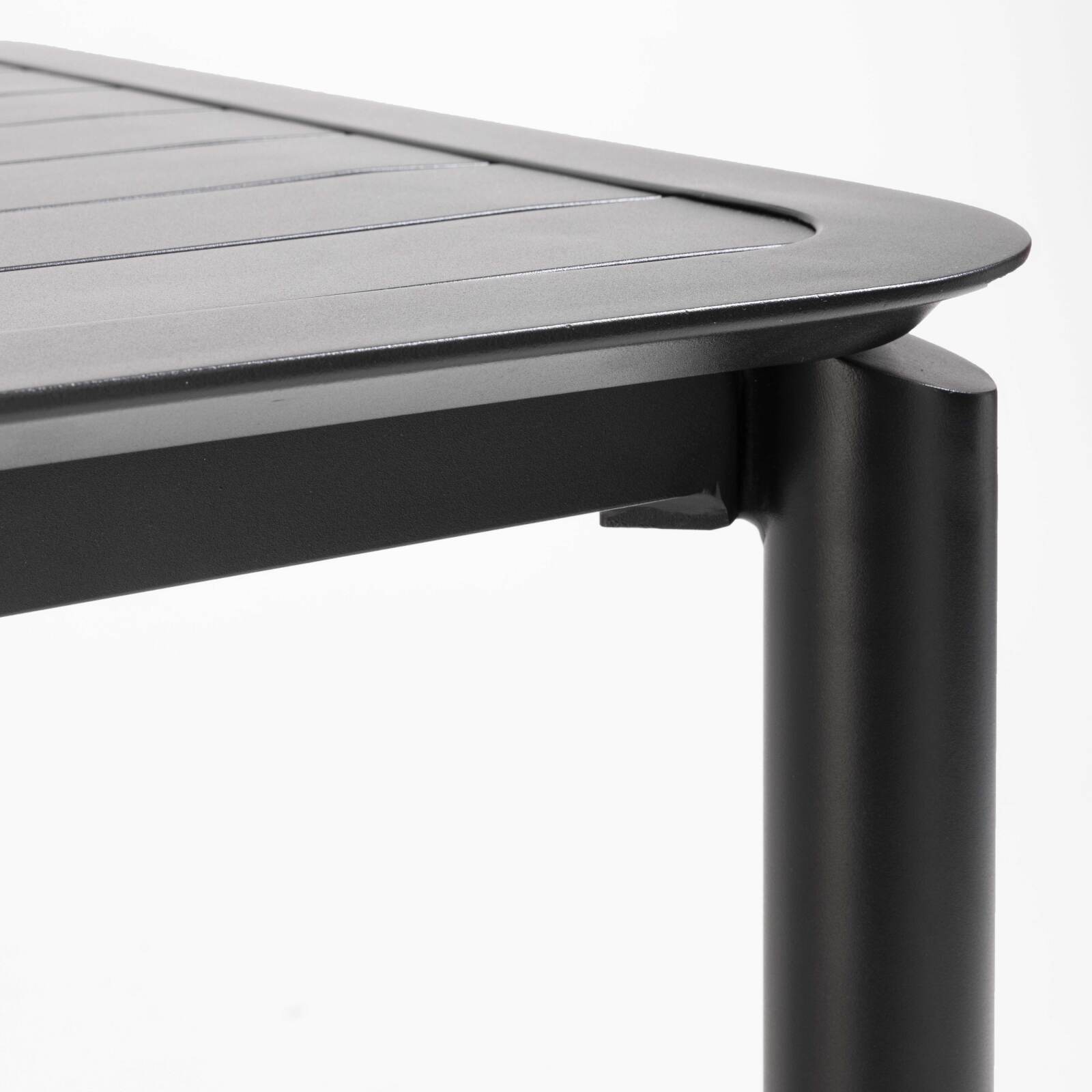 Table haute de terrasse carrée en aluminium