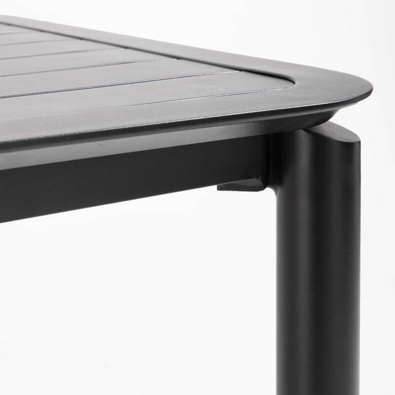 Table haute de terrasse carrée en aluminium