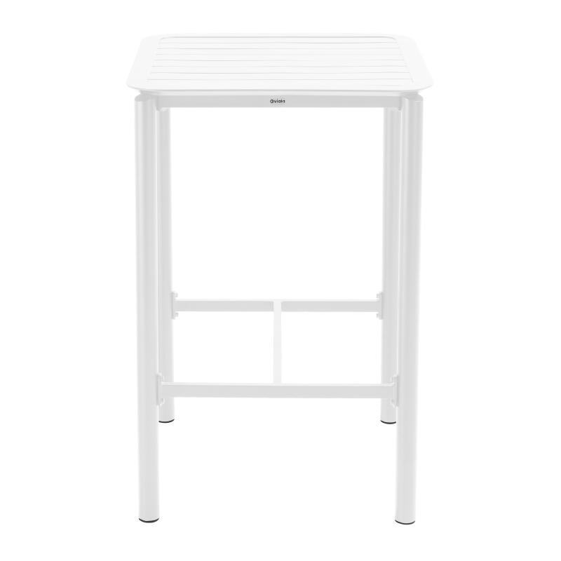 Table haute de terrasse carrée en aluminium