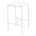 Table haute de terrasse carrée en aluminium