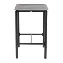 Table haute de terrasse carrée en aluminium