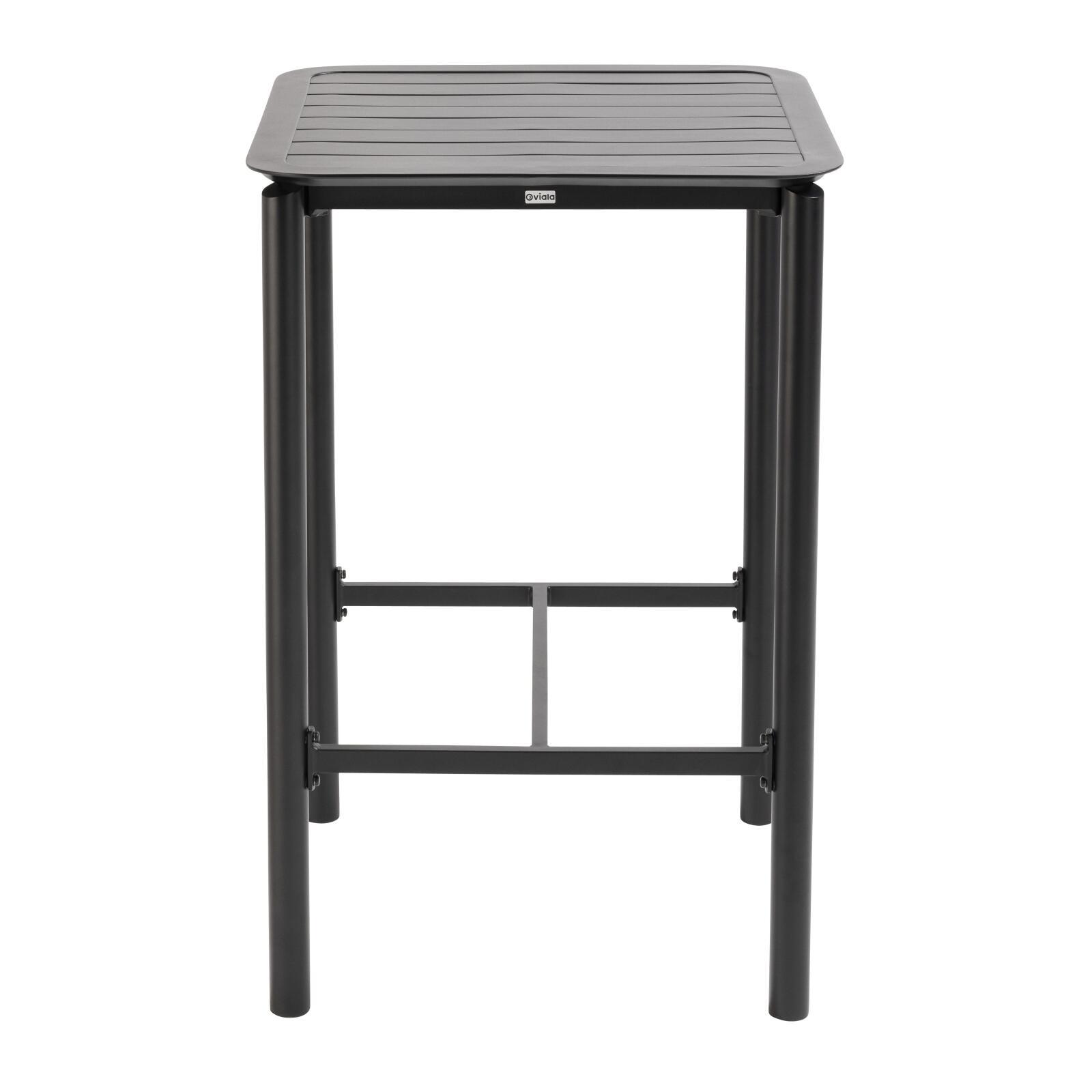 Table haute de terrasse carrée en aluminium