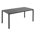 Table de terrasse rectangulaire 185 x 92 cm et 8 chaises en aluminium avec accoudoirs