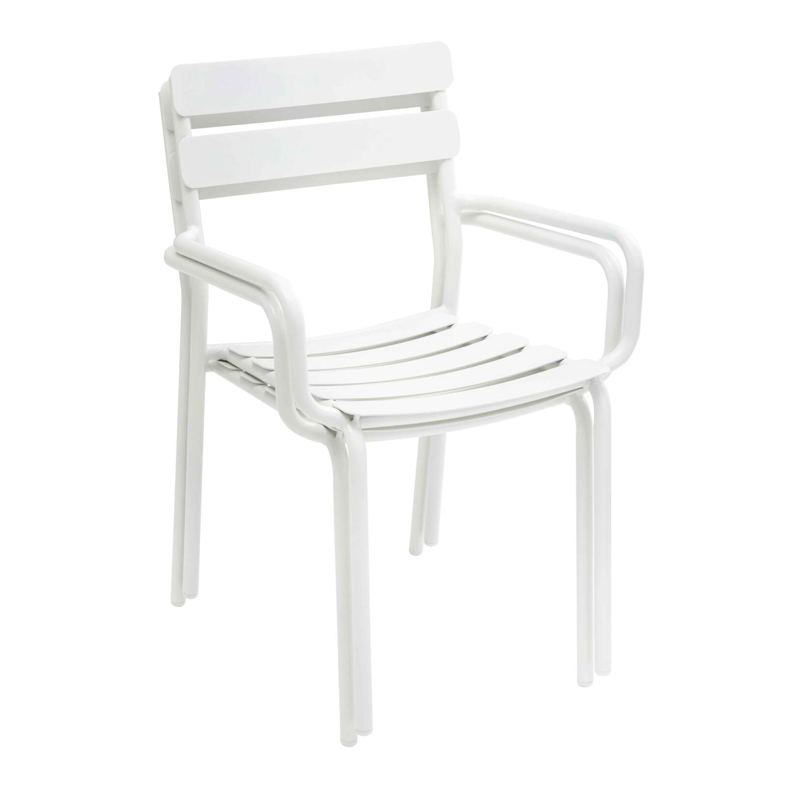 Table de terrasse rectangulaire 185 x 92 cm et 8 chaises en aluminium avec accoudoirs