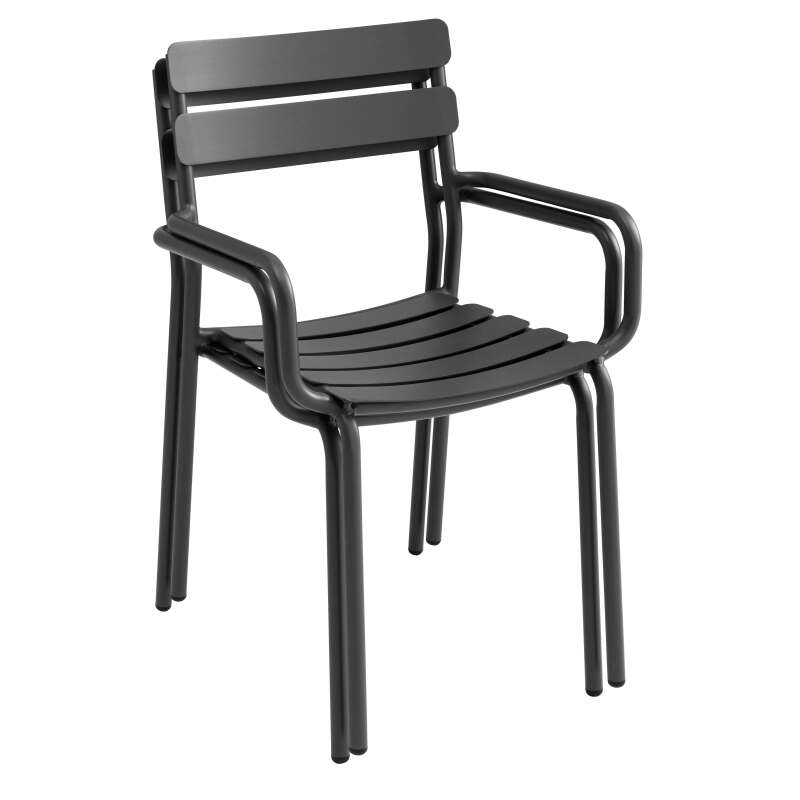 Table de terrasse rectangulaire 185 x 92 cm et 8 chaises en aluminium avec accoudoirs