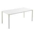 Table de terrasse rectangulaire 185 x 92 cm et 8 chaises en aluminium