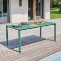 Table de terrasse rectangulaire en aluminium
