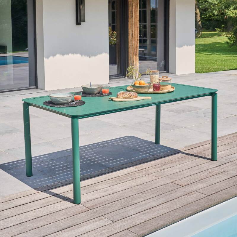 Table de terrasse rectangulaire en aluminium