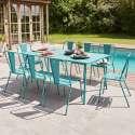 Table rectangulaire en métal (180 cm) -  8 places