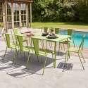 Table rectangulaire en métal (180 cm) -  8 places
