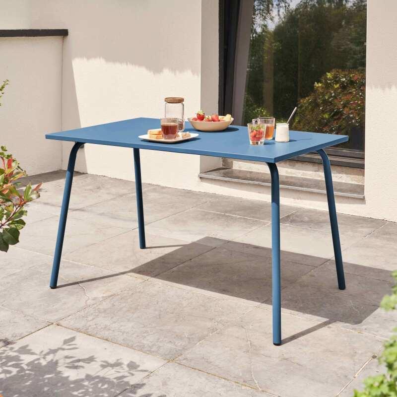 Table rectangulaire en métal (120 cm) - 4 places