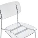 Lot de 2 chaises transparentes en acier et PET