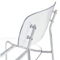 Lot de 2 chaises transparentes en acier et PET
