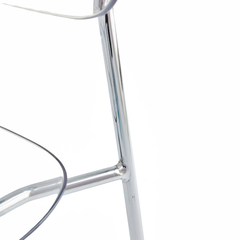 Lot de 2 chaises transparentes en acier et PET