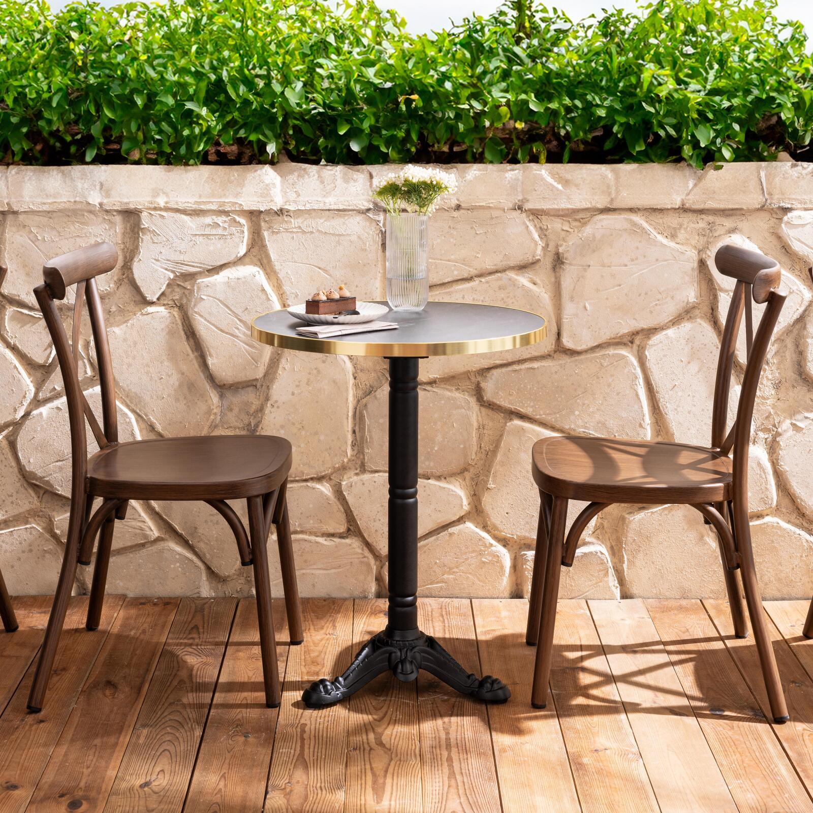 Pied de table avec système inclinable 72 cm en fonte