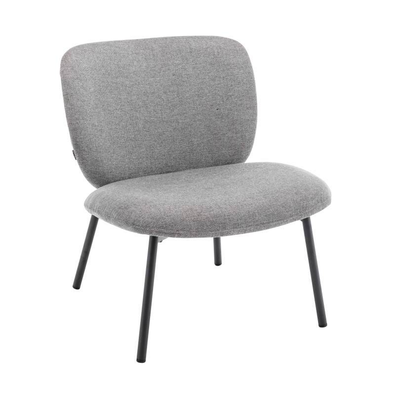 Lot de 2 fauteuils en acier et tissu