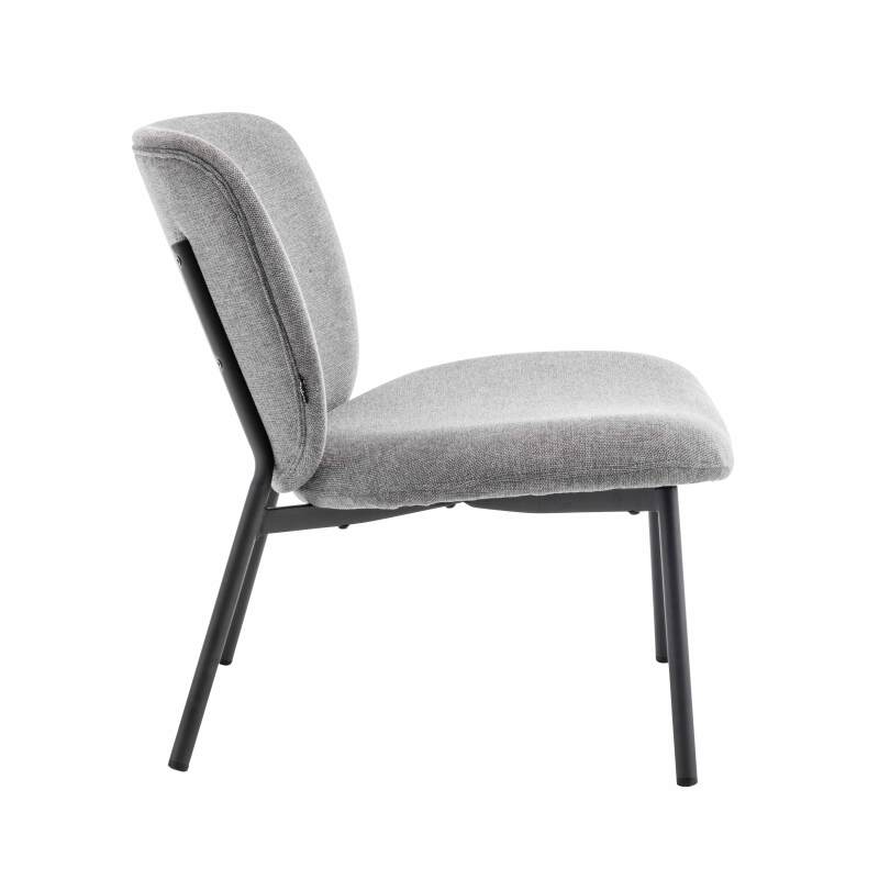 Lot de 2 fauteuils en acier et tissu