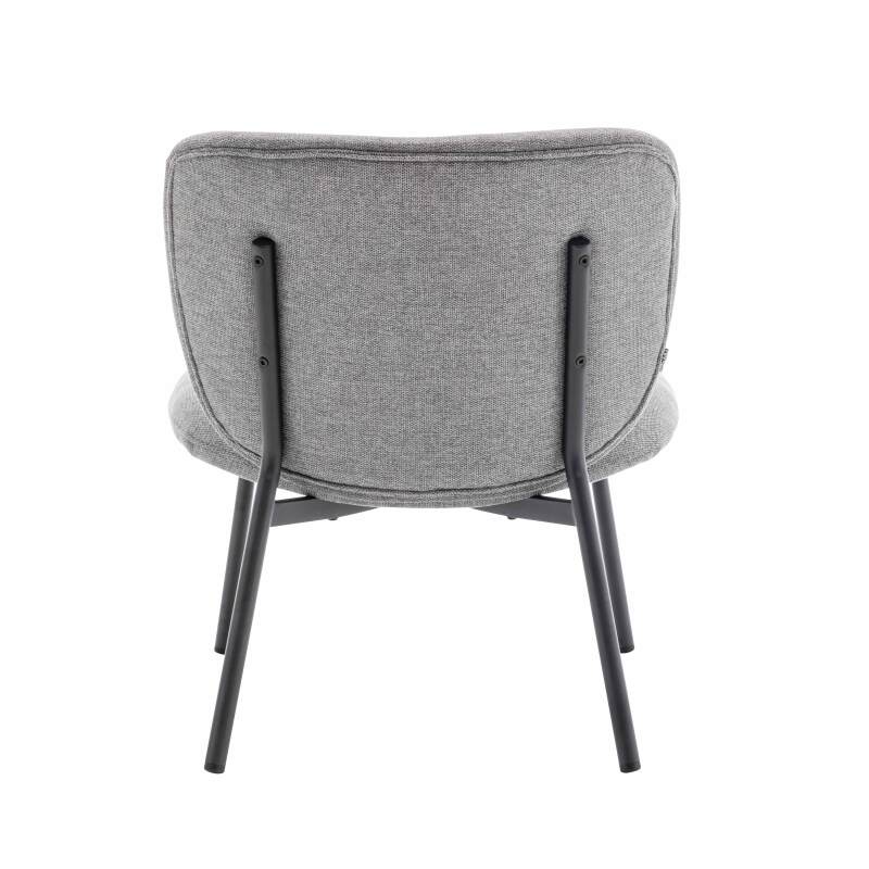 Lot de 2 fauteuils en acier et tissu