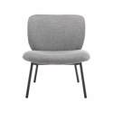 Lot de 2 fauteuils en acier et tissu