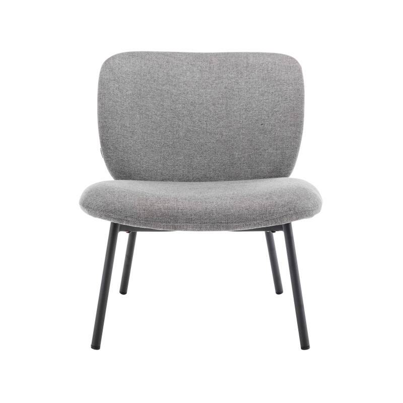 Lot de 2 fauteuils en acier et tissu